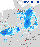 Niederschlagsbilder von Deutschland 07:20 UTC