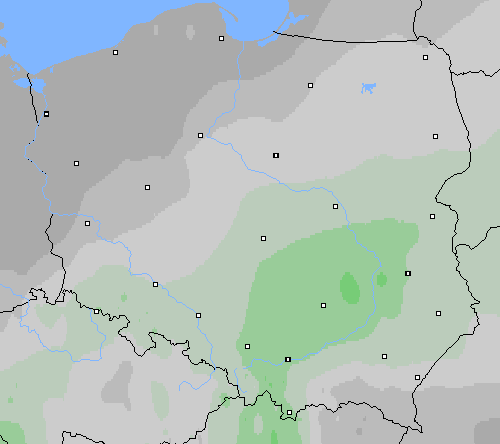 zachmurzenie Polska