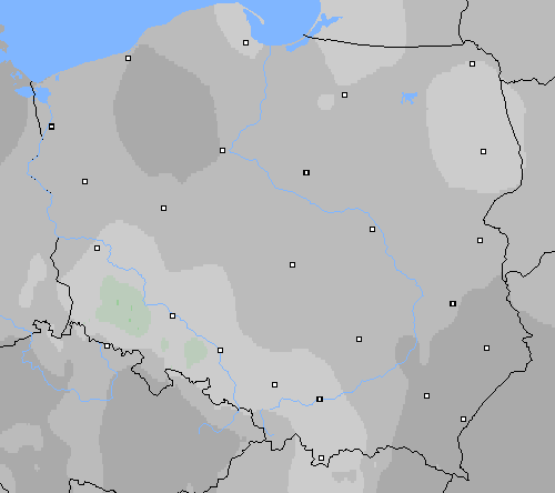 zachmurzenie Polska